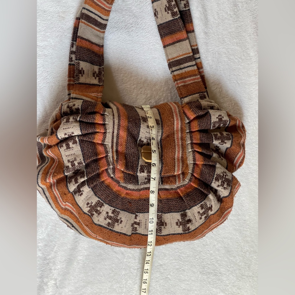 💛 Vintage 70’s Hobo purse with wood bead - Picture 4 of 5